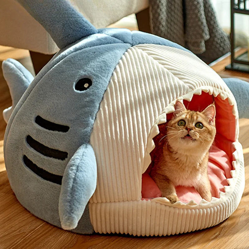 Shark Cat Cave Bed