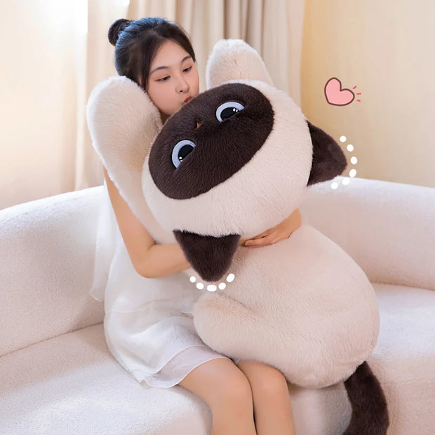 Long Siamese Cat Pillow