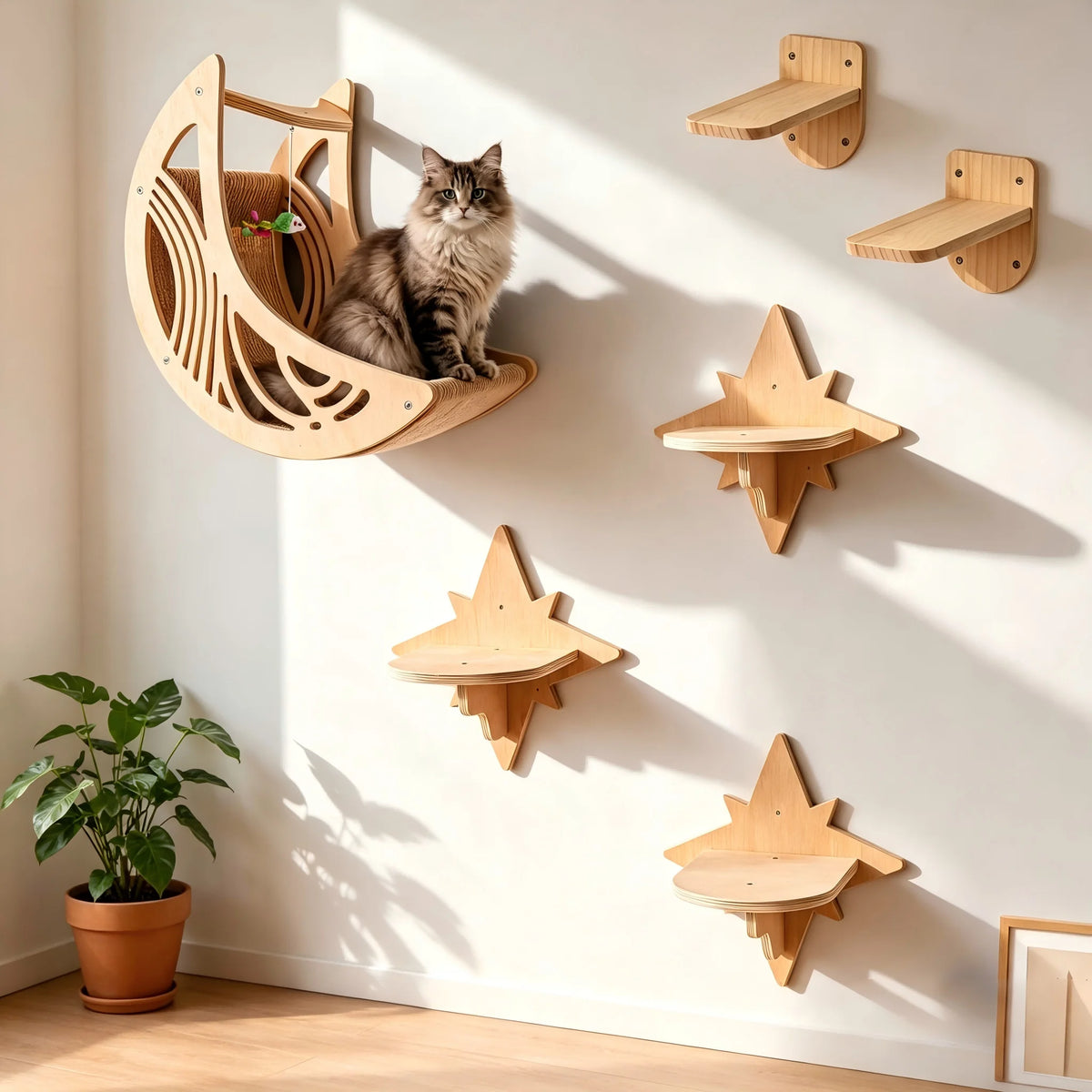 Moon and Stars Wall Shelves