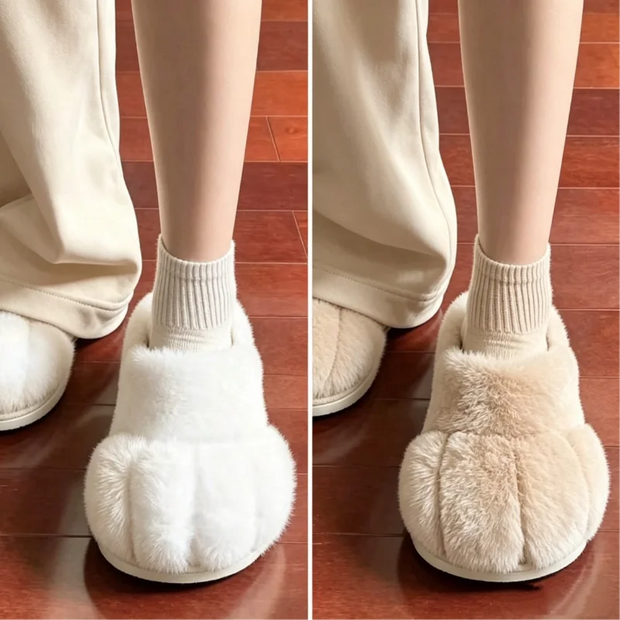 Cat Paw Plush Slippers