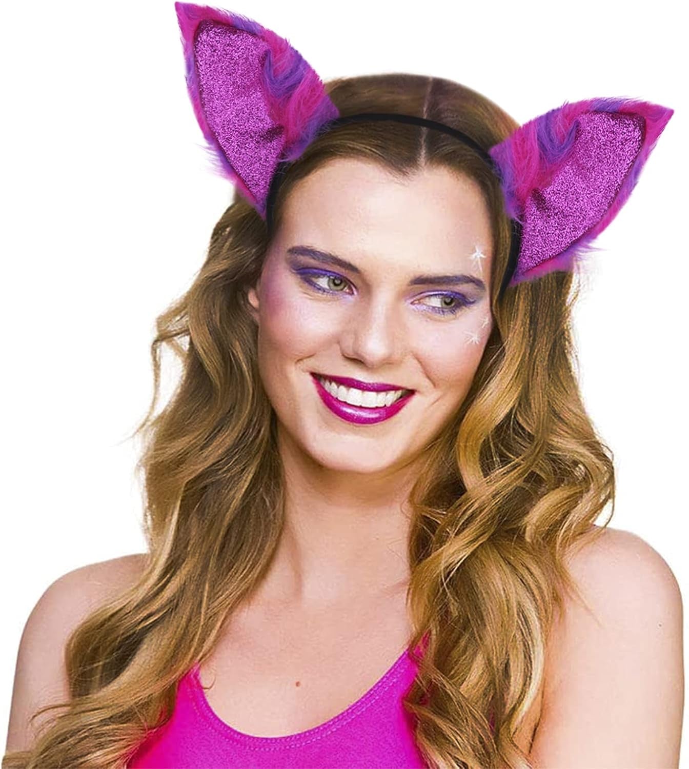 Faux Fur Cat Tail Ears Headband Set Wolf Fox Paw Gloves Xmas Fancy Party Halloween Animal Cosplay Costume for Women Girls