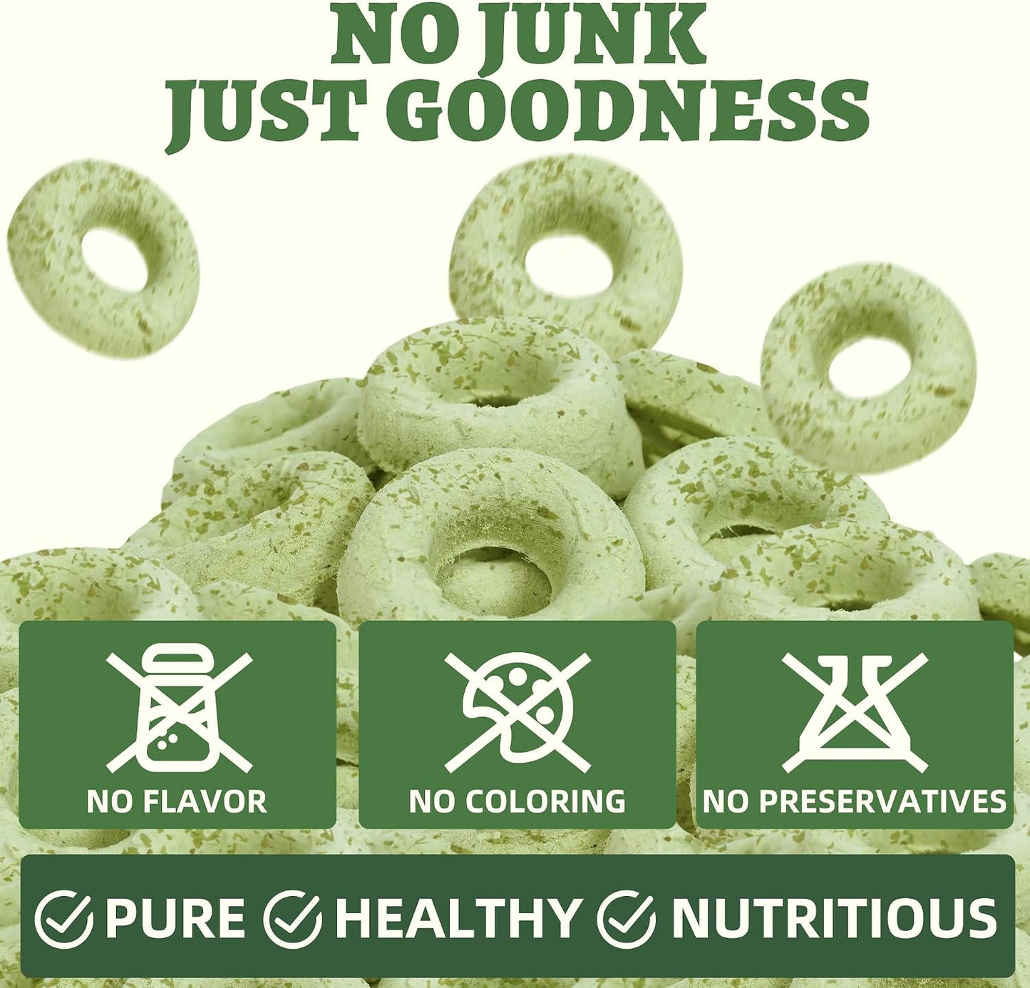 Cat Grass Treats Freeze-Dried Donut for Cats & Dogs - Hairball Control,Gut Health for Dental Cat Treats - Natural Teeth Cleaning for Kittens Training Snacks Chicken Formula 3.17 Oz